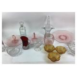 Pressed Glass Serving Pieces, Depression Era Glass