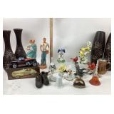 Lefton bell, Wood Vases, Avon birds and bells, 193