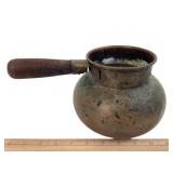 Copper Melting Pot With Wooden Handle