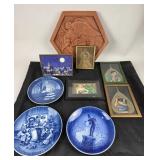 Royal Copenhagen Plates, Framed Artwork, Terracott
