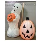 Tall Blow Mold Ghost & Jack O Lantern