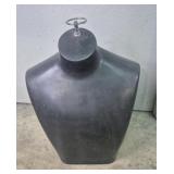 Molded Chest Male Manequin With Silver Ring At