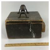 Wooden Shoe Shine Box With Brushes, Kiwi Polish
