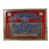 Budweiser On Tap Bar Sign, 1991 Anheuser-Busch