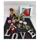 Jester Figurines, Ornaments, LED Sign, Crown