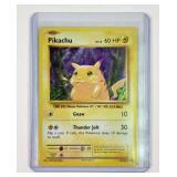 Pokemon holographic Pikachu card