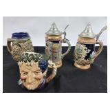 German Beer Steins, Luxembourg, Innsbruck, Bacchus