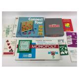 Board Games Monopoly, Connect Four, Scruples