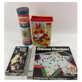 Lego Duplo, Mastermind, Chinese Checkers, Tinkerto