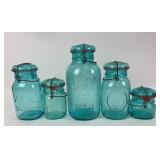 5 Ball Ideal Bicentennial 1776-1976 Aqua Blue