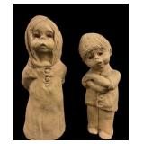Dave Grossman Originals Clay Figurines of Boy, Gir