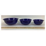Pyrex Cobalt Blue Mixing Bowls