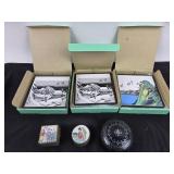 Japanese Porcelain Tiles, Hand-Painted Boxes