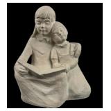 1981 Austin Prod Sculpture of Two Children Reading