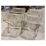 4 MCM plastic TV trays