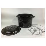 Graniteware Enamel Water Bath Canner With Rack