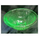 Green Uranium Glass Bowl