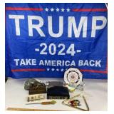 Trump 2024 Flag, Bronze Lion Bookend, Musical Tria