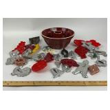 Cookie Cutters, Red Ceramic Bundt Pan