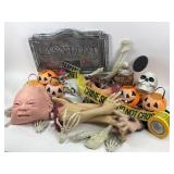 Large Halloween Decoration & Blowmold, Masks