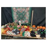 Halloween & Christmas: Tablecloths, Metal Pumpkins