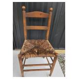 Wooden Chair With Woven Seat