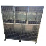 Modular Metal Pet Cage Bank On Wheels 5 Doors