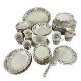 Fine China Holly-Themed Dinnerware Set