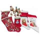 Christmas Stockings, Ceramic Figurines, Gnome Deco