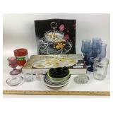 Mikasa Tiered Server, Glassware, Plates