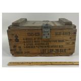 Wooden Explosive Mine Crate With Rope Handles