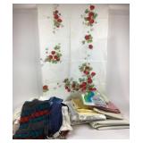 Tablecloths, Linens, Strawberry Pattern Textile