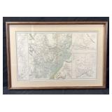 Framed Civil War Battlefield Maps Savannah GA
