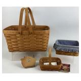 Longaberger Baskets With Liners