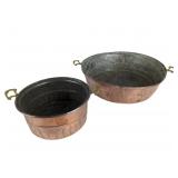 Copper Finished Tubs With Brass Handles