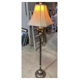 Floor lamp with stone accents