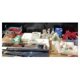 Christmas Decor, Glass Ornaments, Linens