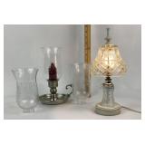 Glass Lamps, Hurricane Shades, Candle Holder