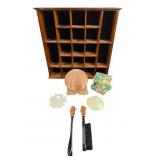 Wood Display Shelf, Seahorse Grooming Tools, Decor