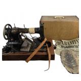 White Rotary Sewing Machine With Case