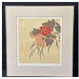 Framed Floral Print, signed Tom 75/195