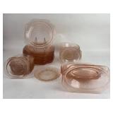 Pink Depression Glass Tableware