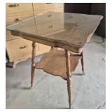 Quarter Sawn Oak Parlor Table With A Shaped Top
