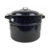 Speckled Enamelware Canner With Lid, Rack