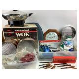 West Bend Stainless Steel Wok, Kitchen Items, Cloc