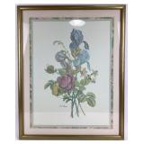 Floral Botanical Print With Gold Frame