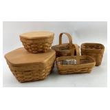 Longaberger Baskets With Lids, Liners