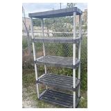 Plastic shelving unit