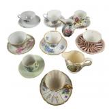 Bone China Tea Cups With Saucers, Rosina, Royal Al