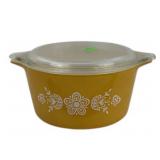 Pyrex Homestead Yellow Casserole Dish With Lid